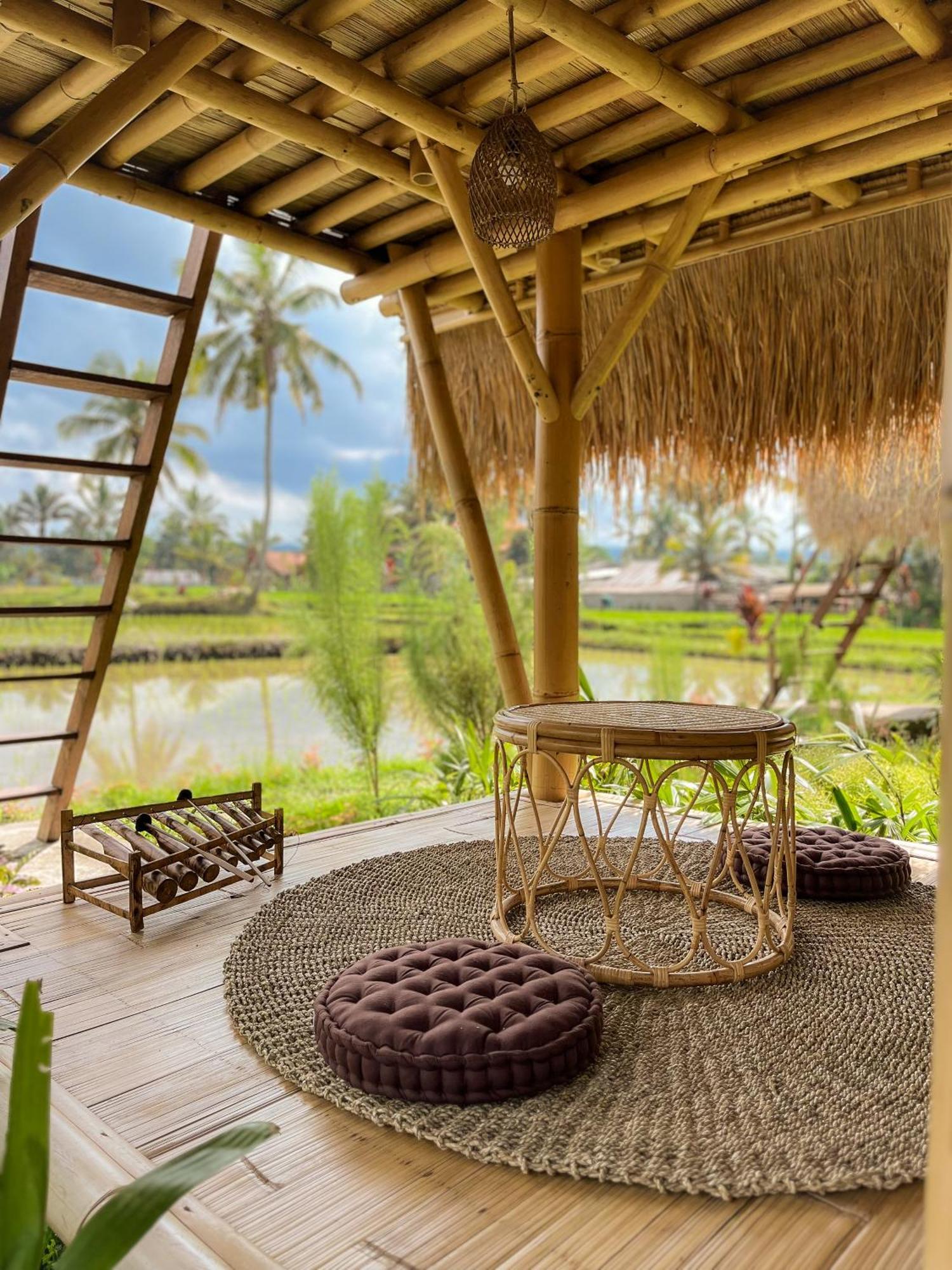 Kawig Bamboo House - Ricefield View, Eco Bamboo Home Tampaksiring Εξωτερικό φωτογραφία