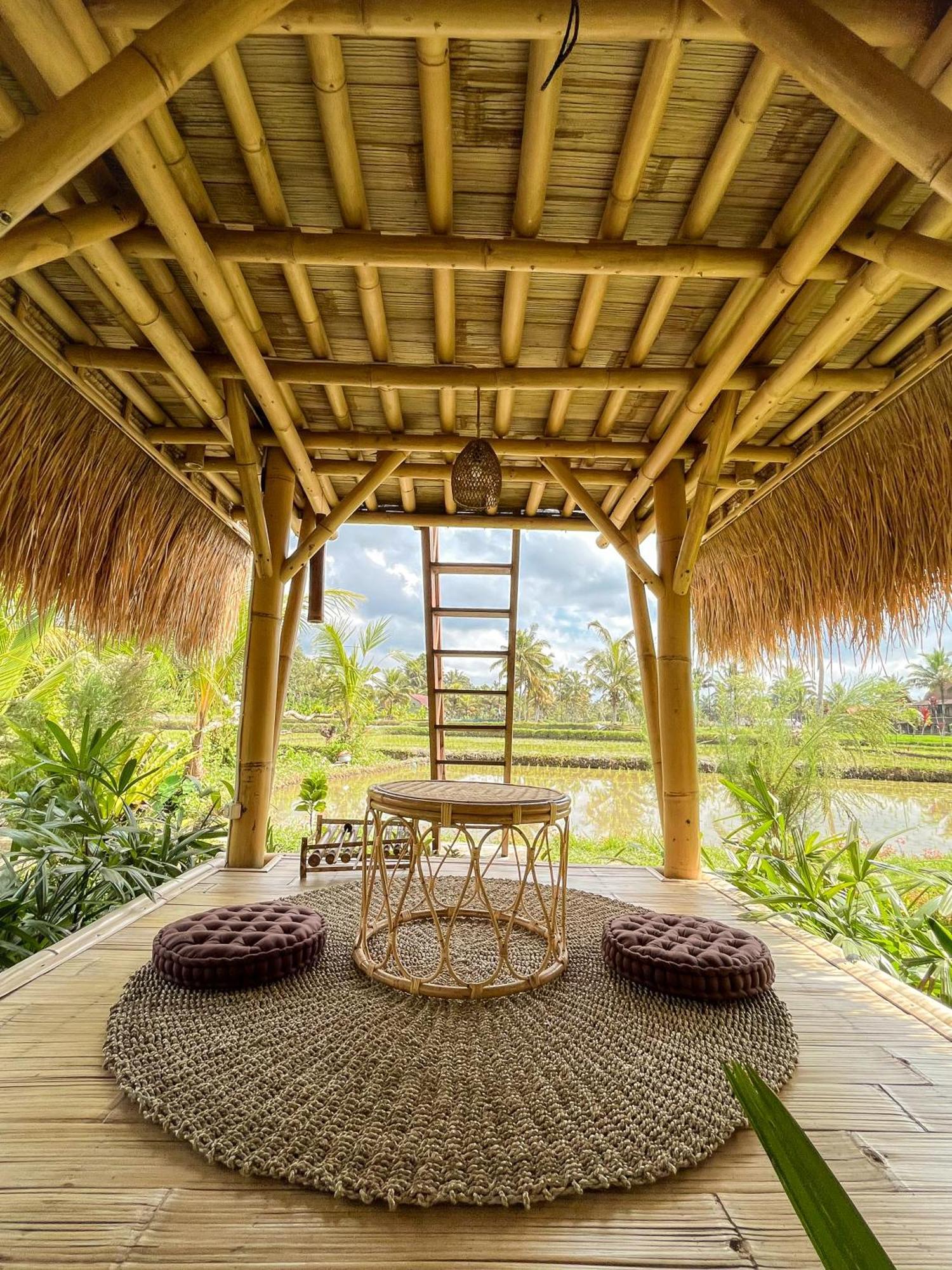 Kawig Bamboo House - Ricefield View, Eco Bamboo Home Tampaksiring Εξωτερικό φωτογραφία
